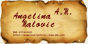 Angelina Malović vizit kartica
